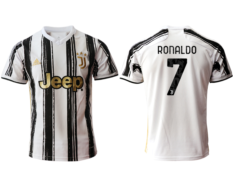 Men 2020-2021 club Juventus home aaa version #7 white Soccer Jerseys